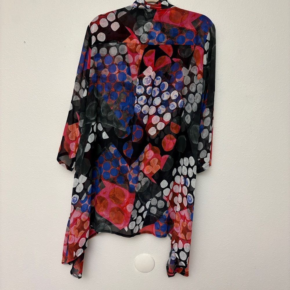Joseph Ribkoff Chiffon Jacket Top - Picture 9 of 10